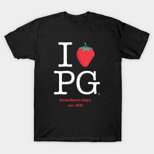 I Strawberry PG- White Font T-Shirt